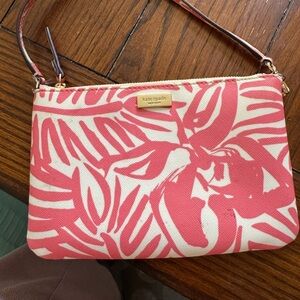 Kate Spade Coral and Cream Wristlet/Clutch